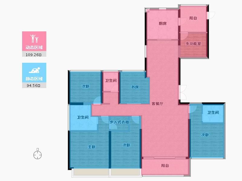 浙江省-杭州市-领航城-185.00-户型库-动静分区