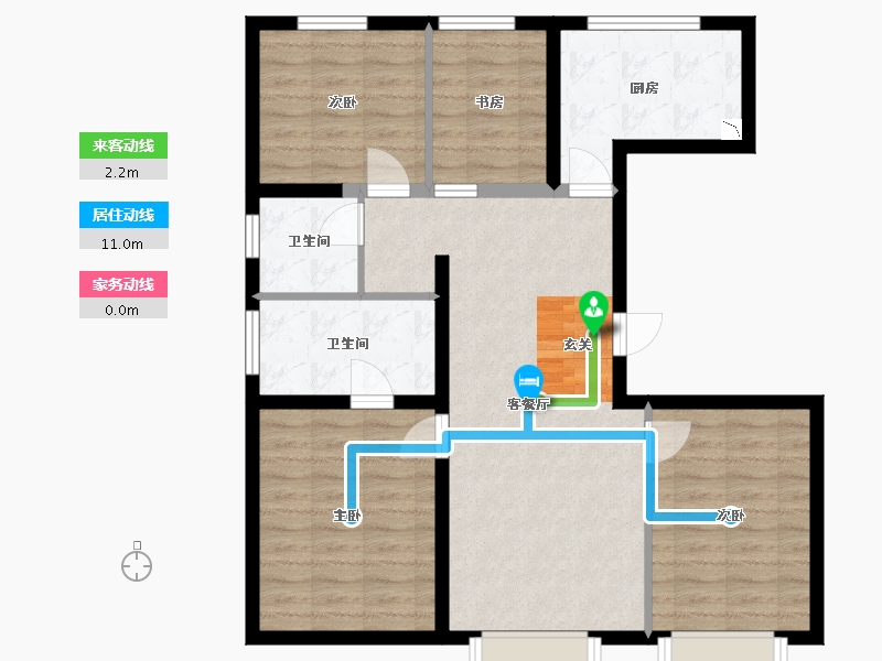 江苏省-南通市-城市之光・东望-87.34-户型库-动静线