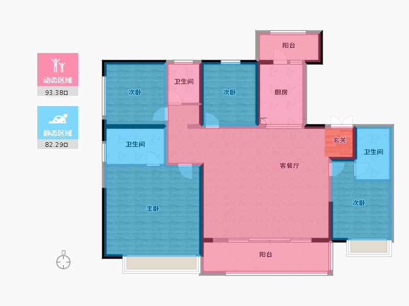 北京-北京市-昆明融创文旅城-159.00-户型库-动静分区