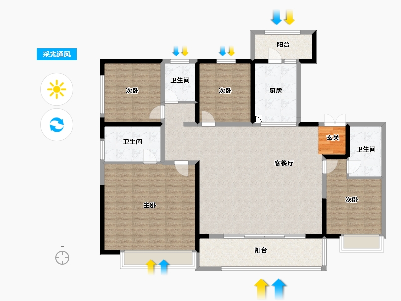 北京-北京市-昆明融创文旅城-159.00-户型库-采光通风