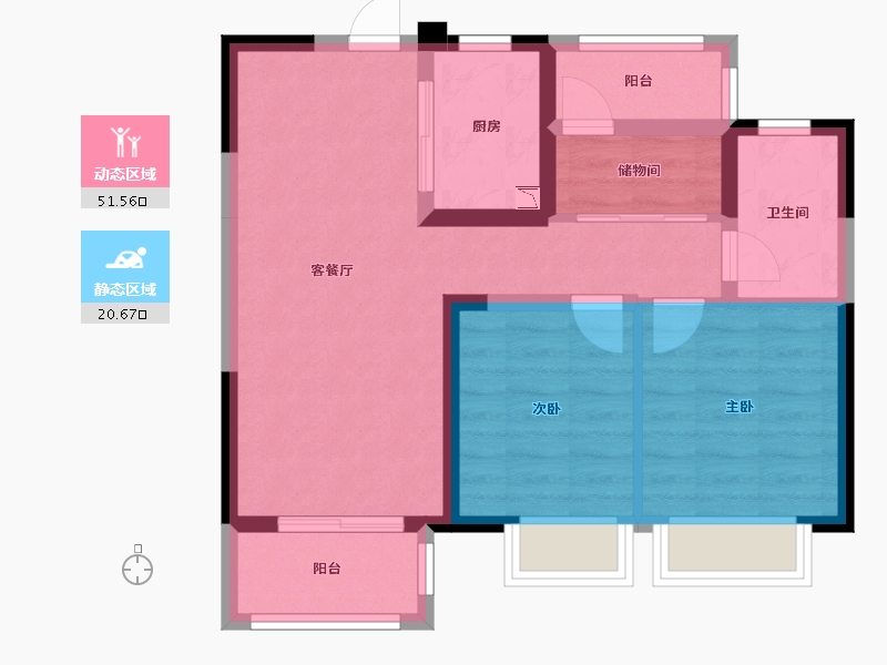 江苏省-苏州市-111-63.64-户型库-动静分区