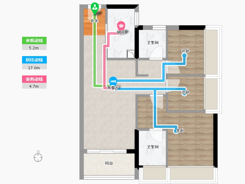 广东省-广州市-万科幸福誉-62.06-户型库-动静线