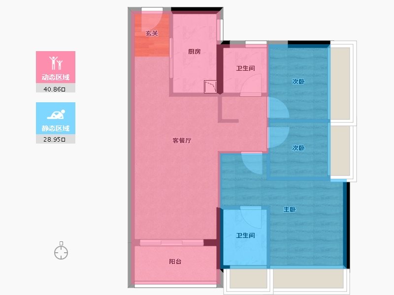 广东省-广州市-万科幸福誉-62.06-户型库-动静分区