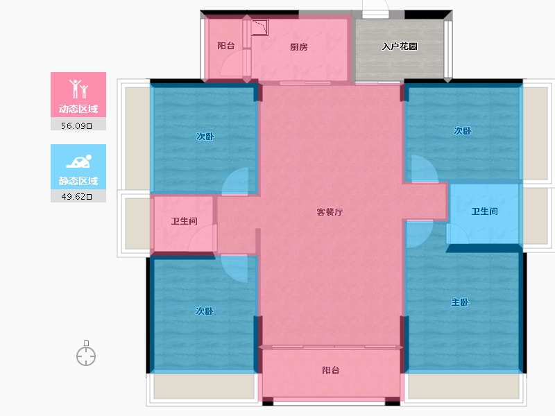 湖南省-常德市-滨江中心城-100.47-户型库-动静分区