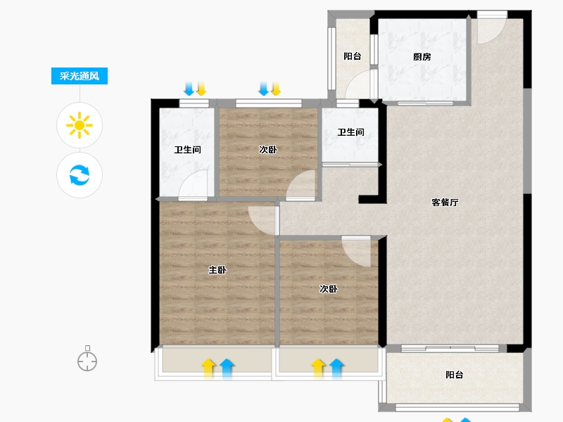 云南省-昭通市-康养小镇5-15-3-96.21-户型库-采光通风