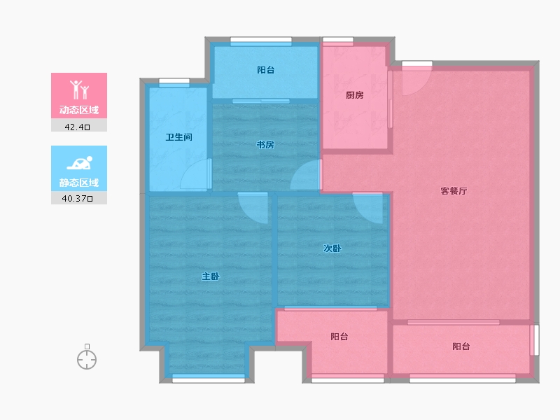 浙江省-嘉兴市-吴越学府-75.53-户型库-动静分区