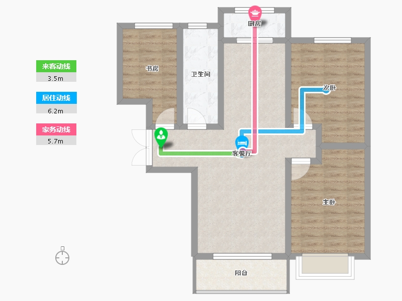 新疆维吾尔自治区-伊犁哈萨克自治州-四海丁香湾-79.85-户型库-动静线