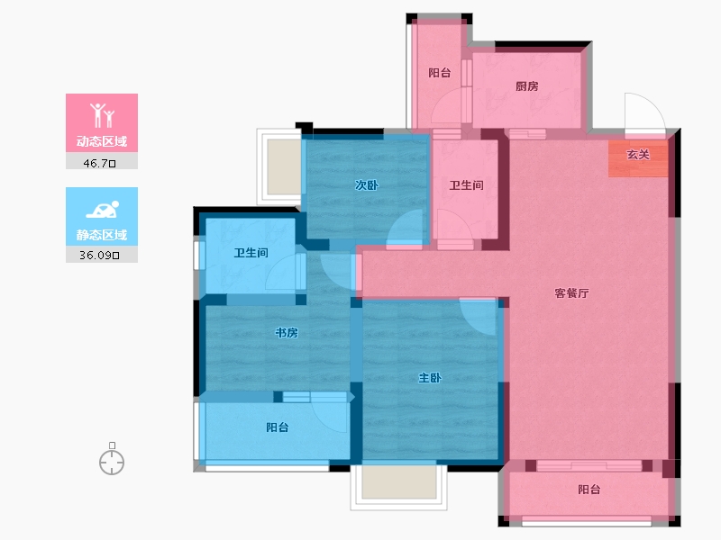 四川省-成都市-白鹤一号-72.05-户型库-动静分区