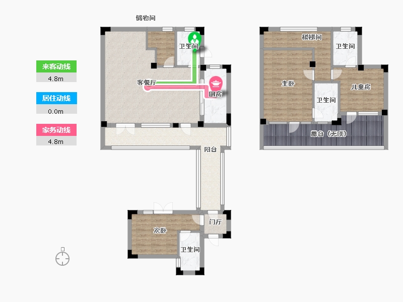 湖北省-武汉市-花博汇・桃李春风-116.00-户型库-动静线