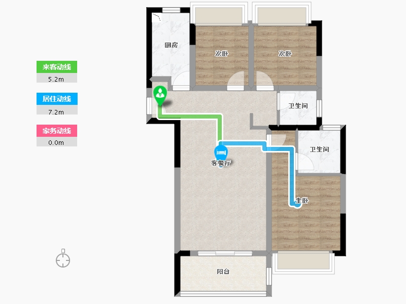 青海省-海南藏族自治州-融创玖园-78.83-户型库-动静线