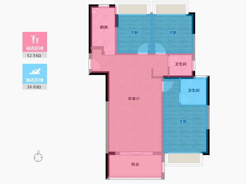 青海省-海南藏族自治州-融创玖园-78.83-户型库-动静分区