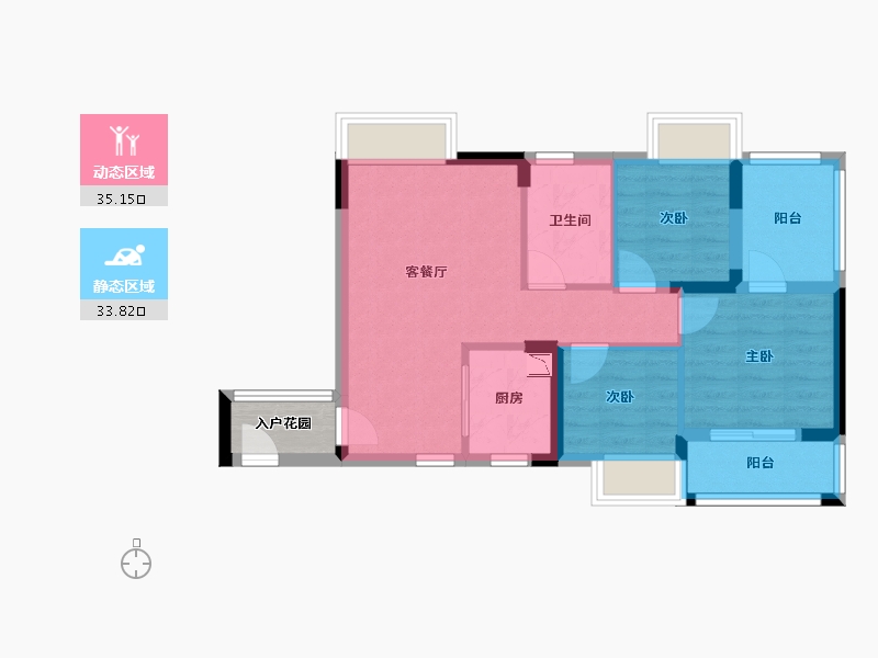 湖北省-武汉市-庭瑞新汉口-63.46-户型库-动静分区