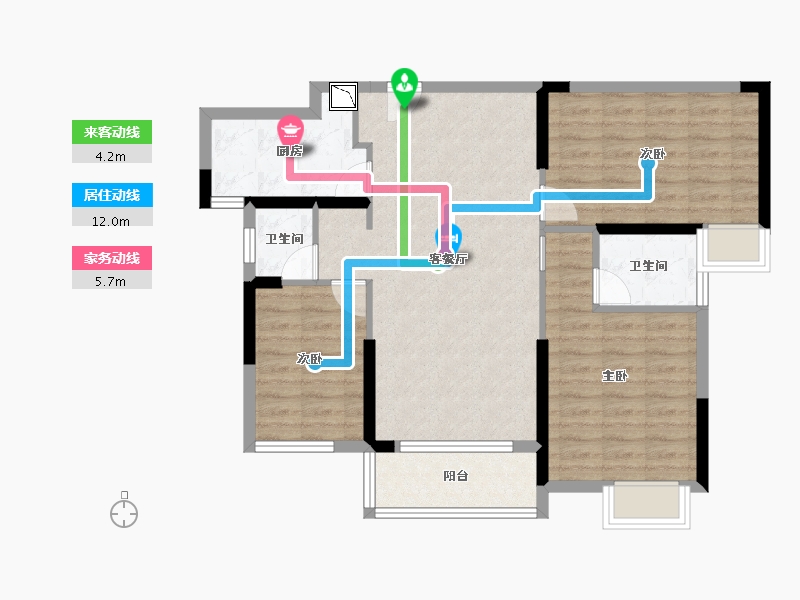 湖南省-长沙市-中建悦和城-87.22-户型库-动静线