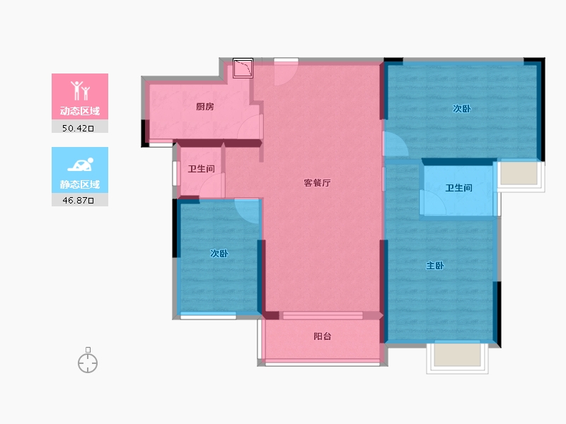 湖南省-长沙市-中建悦和城-87.22-户型库-动静分区