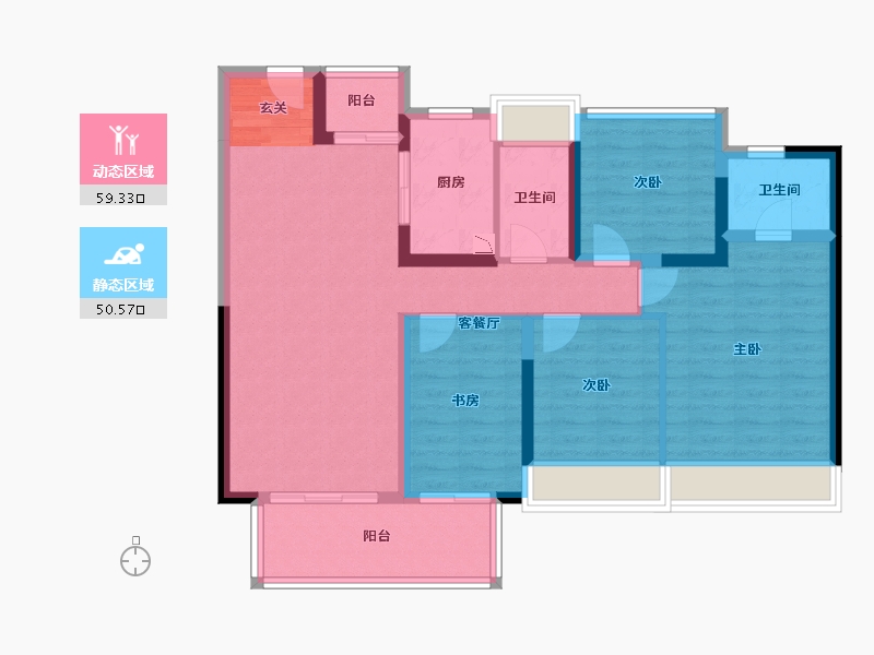 广东省-肇庆市-鼎湖华侨城-97.89-户型库-动静分区