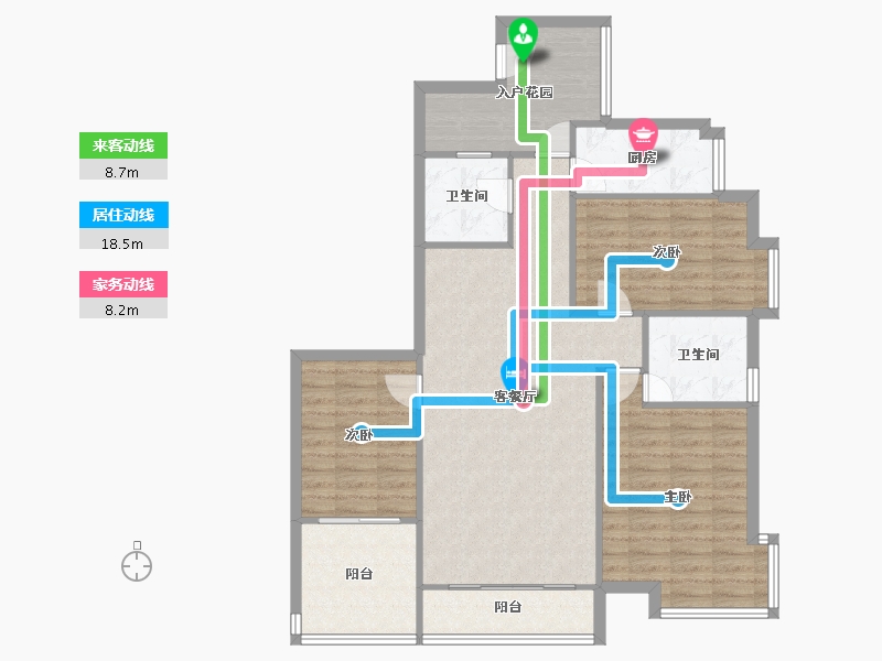 湖南省-长沙市-长房南屏锦源-103.98-户型库-动静线