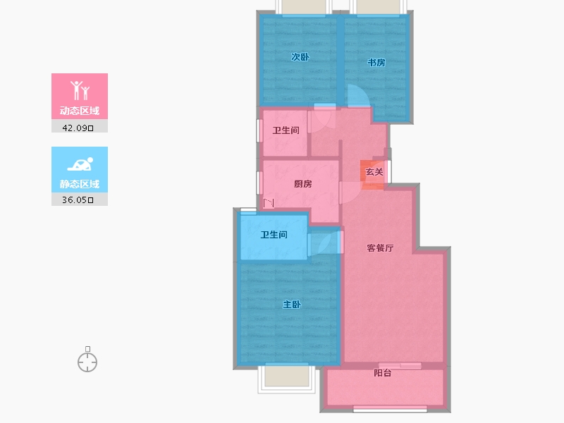 云南省-大理白族自治州-银河明珠-68.53-户型库-动静分区