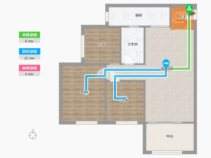 重庆-重庆市-秀湖鹭岛-87.38-户型库-动静线