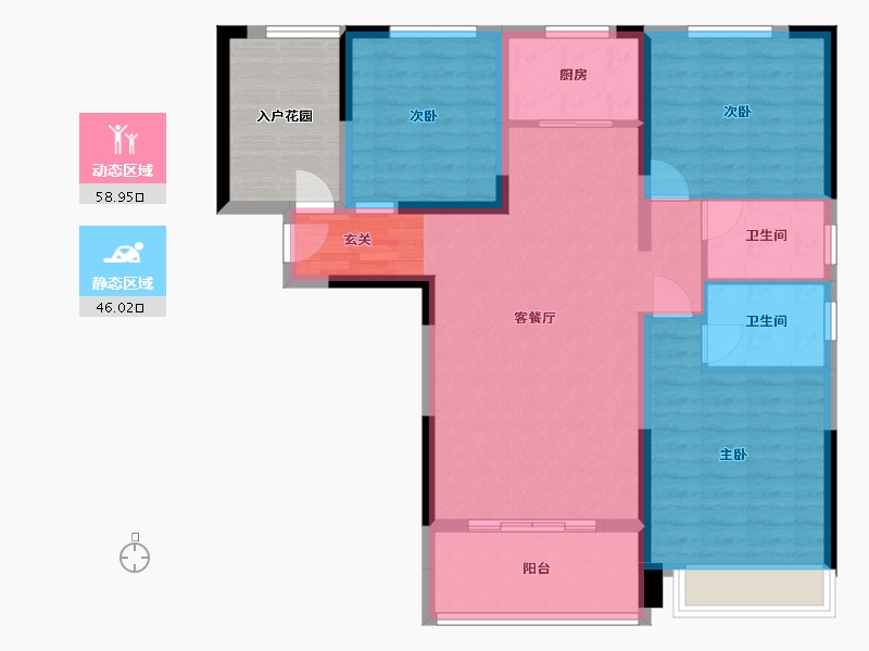 河南省-洛阳市-京熙帝景三期-102.14-户型库-动静分区