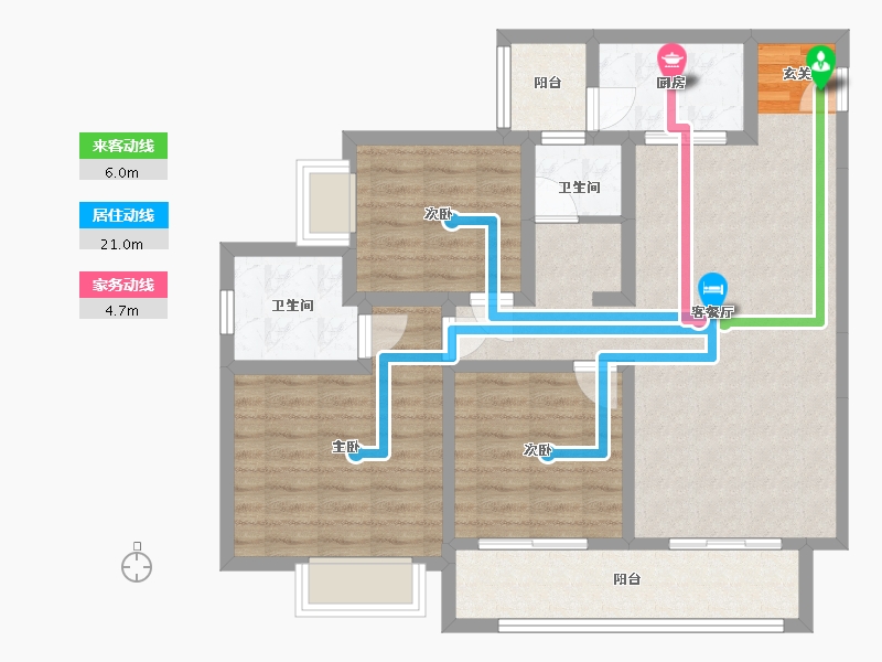 四川省-凉山彝族自治州-康城-89.86-户型库-动静线