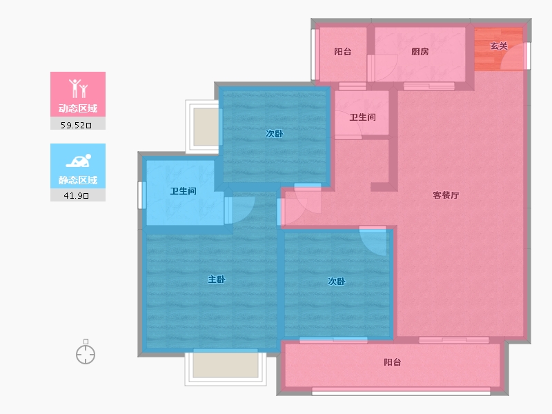 四川省-凉山彝族自治州-康城-89.86-户型库-动静分区