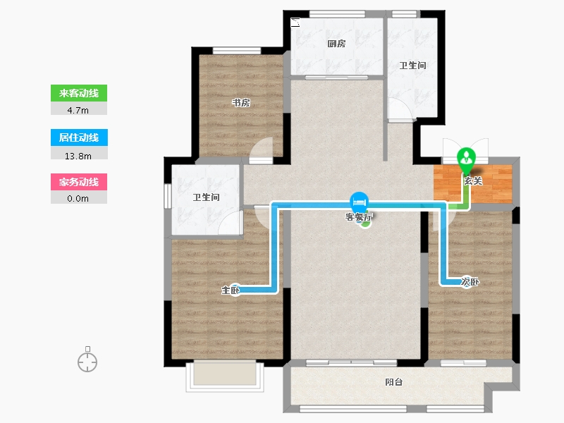 山东省-济南市-济南四建美林花园-108.34-户型库-动静线