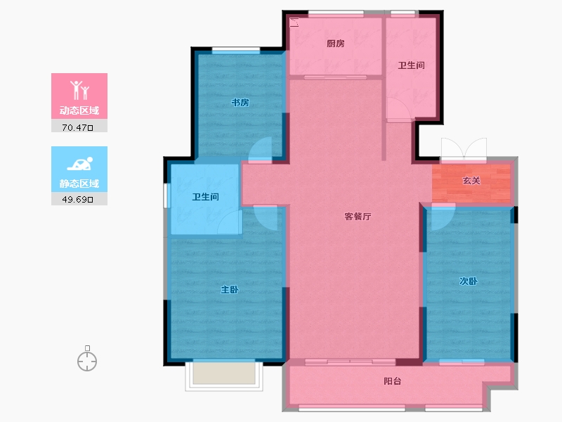 山东省-济南市-济南四建美林花园-108.34-户型库-动静分区