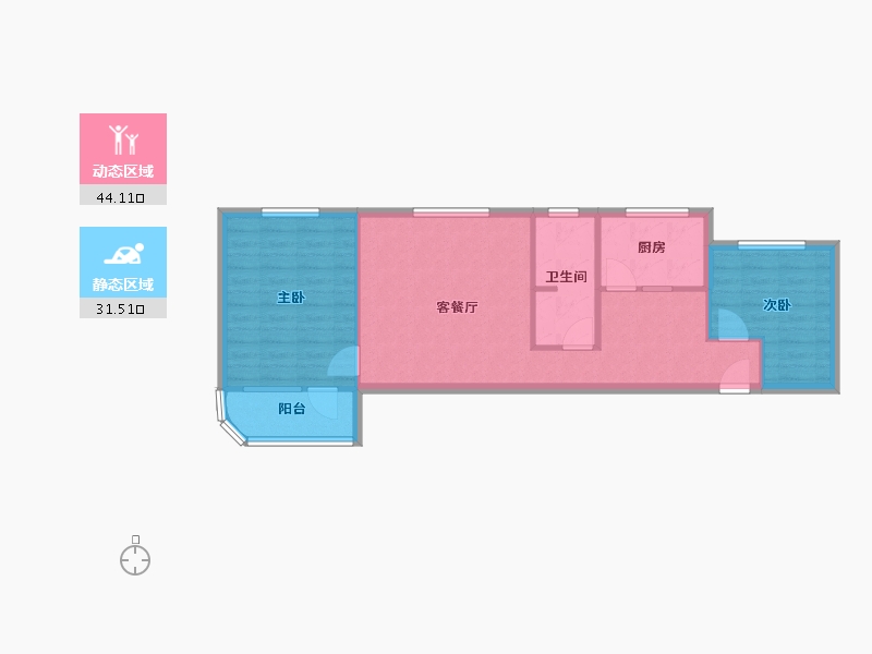 北京-北京市-绿岛苑-68.15-户型库-动静分区