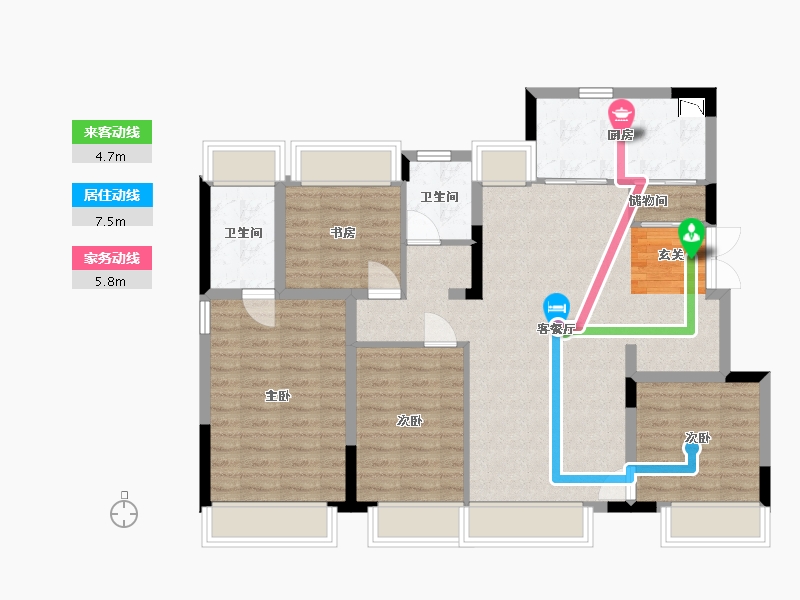 吉林省-长春市-招商・学府1872-97.78-户型库-动静线