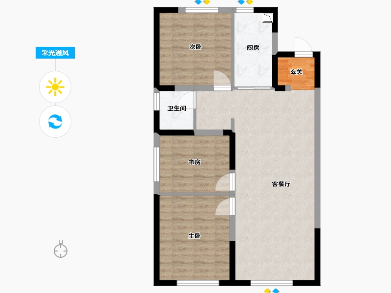 吉林省-长春市-中铁逸境-75.59-户型库-采光通风