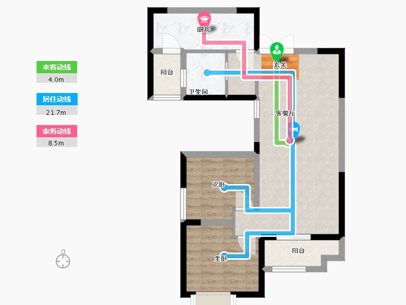 陕西省-西安市-紫薇东进-64.02-户型库-动静线