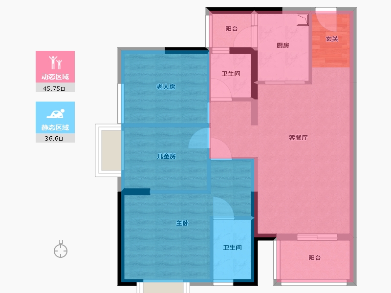 北京-北京市-海德・琥珀�_-73.14-户型库-动静分区