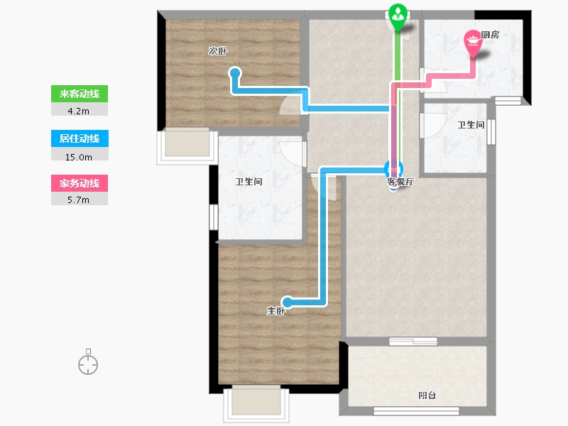 福建省-漳州市-天博南湖1号-84.50-户型库-动静线