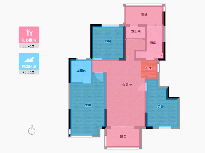 四川省-成都市-中粮天府智慧城-81.52-户型库-动静分区