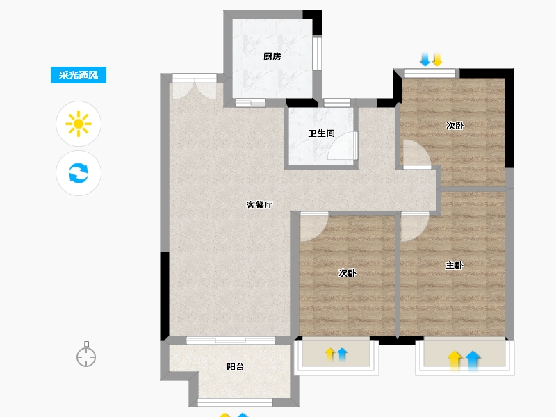 河南省-焦作市-东方今典境界-71.20-户型库-采光通风