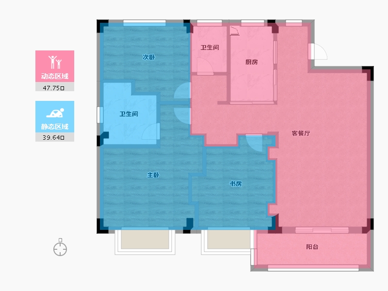 广西壮族自治区-南宁市-银湖金悦-78.40-户型库-动静分区