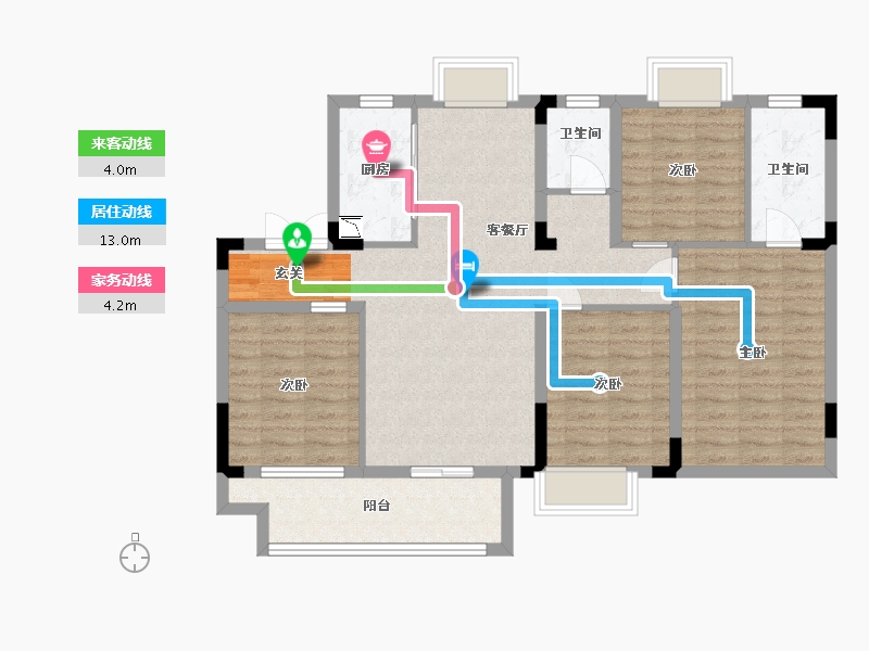 江西省-九江市-赣电荣府-99.81-户型库-动静线