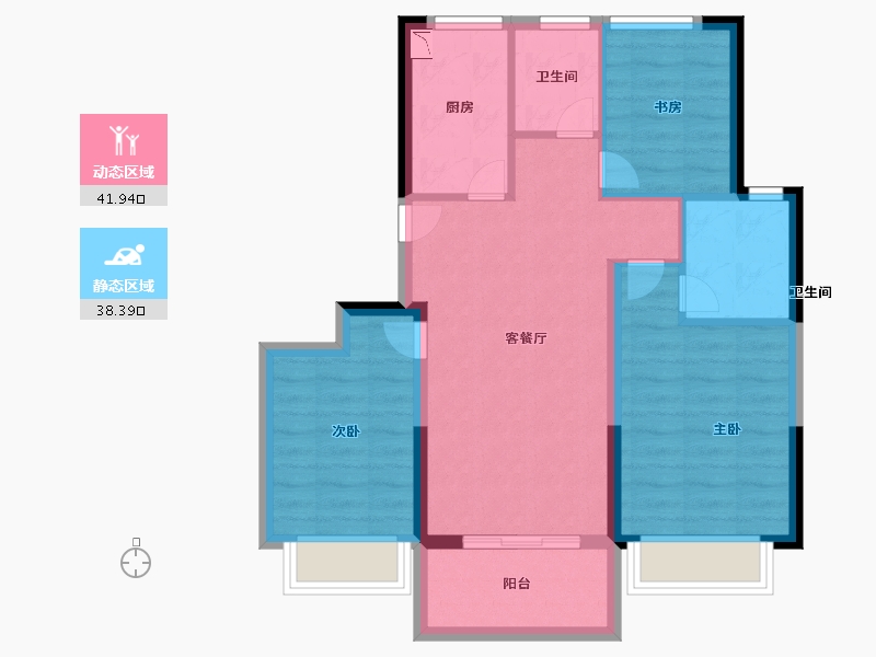 山东省-烟台市-华侨城・路劲｜山语隽府-71.12-户型库-动静分区