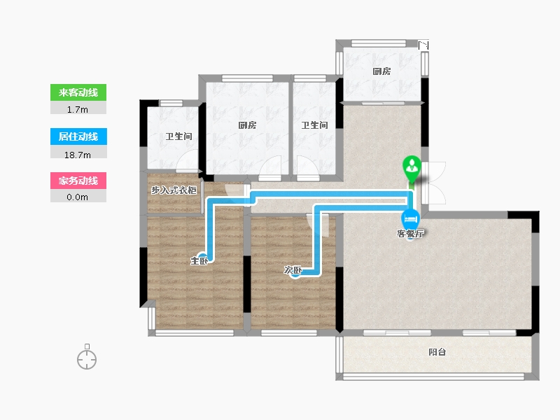 浙江省-绍兴市-金色蓝庭-110.00-户型库-动静线