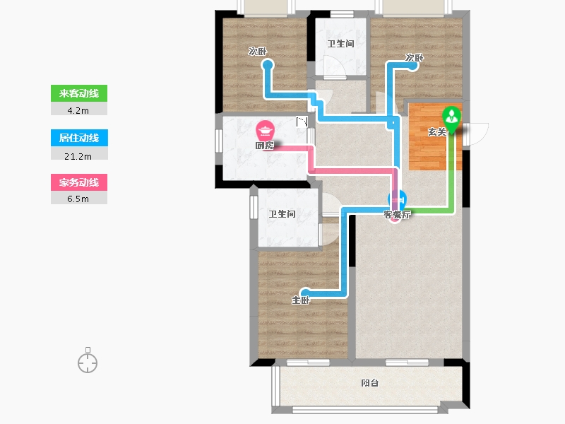 湖北省-武汉市-融创首创九派江山-85.59-户型库-动静线