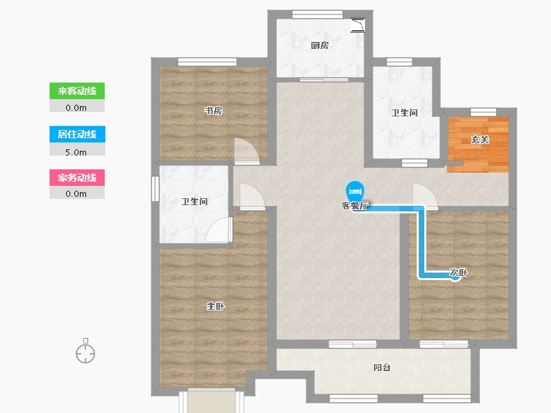 河北省-廊坊市-融创・时代壹号-93.60-户型库-动静线