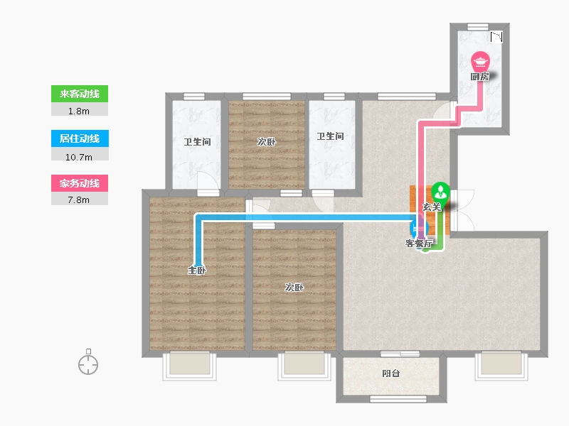 河北省-廊坊市-康城瑞府-110.59-户型库-动静线