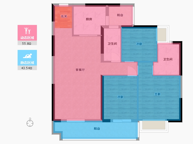 广西壮族自治区-钦州市-敏捷・珑�h湾-89.07-户型库-动静分区