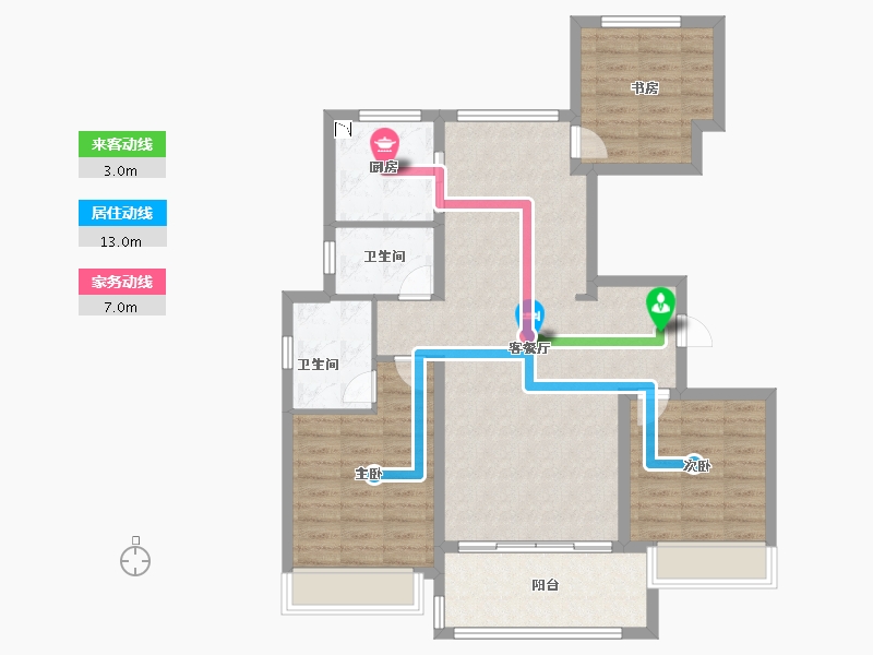 浙江省-温州市-华侨城欢乐天地-93.60-户型库-动静线