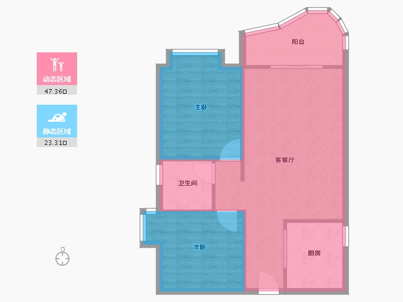 广东省-广州市-南国奥园-64.33-户型库-动静分区