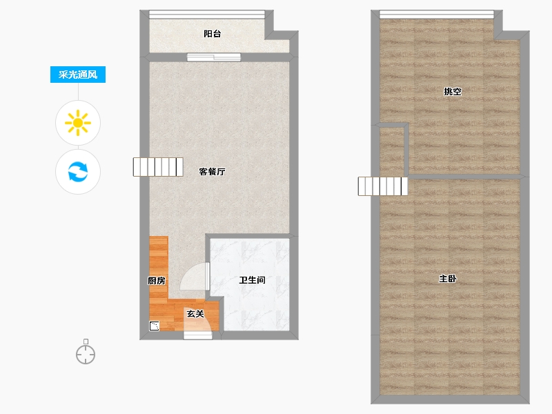 江西省-宜春市-东投・明月里-74.00-户型库-采光通风