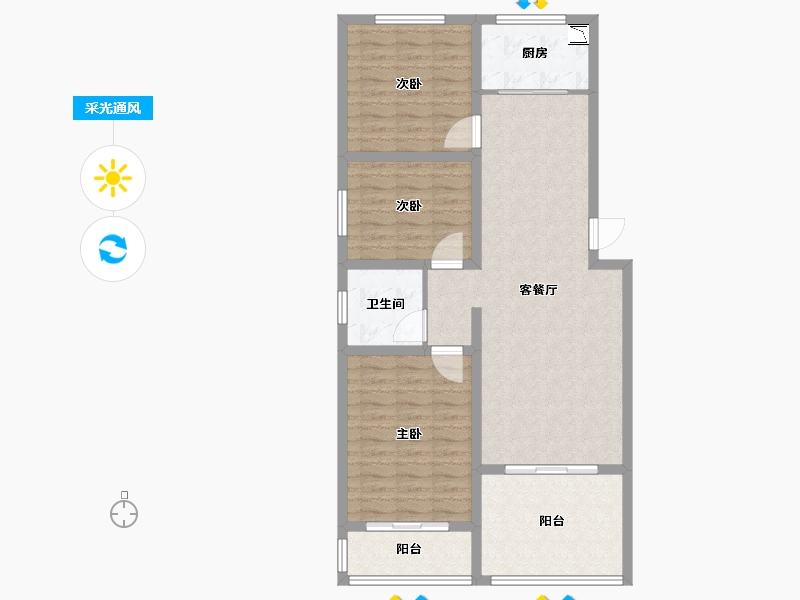 河北省-保定市-尚科世纪城-96.00-户型库-采光通风