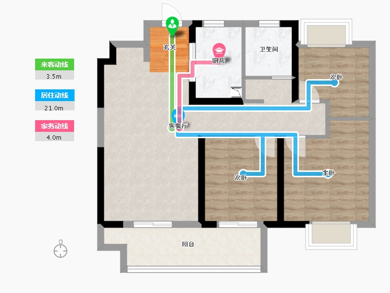 江苏省-常州市-弘阳上坤云�o-76.01-户型库-动静线