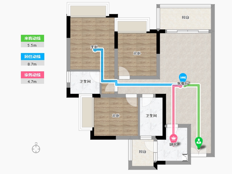 四川省-成都市-江湾府-82.88-户型库-动静线