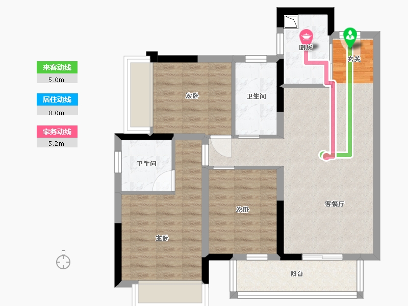 广西壮族自治区-南宁市-盛湖悦景-72.99-户型库-动静线